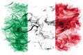 Italy smoke flag on a white background