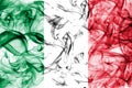 Italy smoke flag on a white background Royalty Free Stock Photo