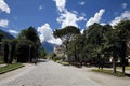 italy south tyrol promenade, beautiful landscape background.