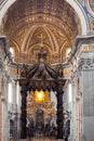 Italy.St Peter s Basilica. Indoor view. Royalty Free Stock Photo