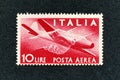 1945 Italy stamp: 10 Lire Air mail