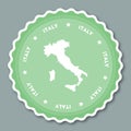 Italy sticker flat design.
