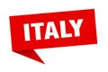 Italy sticker. Italy signpost pointer sign.