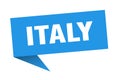 Italy sticker. Italy signpost pointer sign.