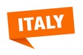 Italy sticker. Italy signpost pointer sign.