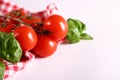 italy still life tomatoes basil Royalty Free Stock Photo