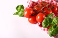 italy still life tomatoes basil Royalty Free Stock Photo