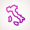 Italy - Stylized outline map