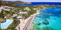 Sardegna island beaches and resorts. Italy summer holidays