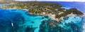 Sardegna island, best beaches of Costa Smeralda. aerial shot