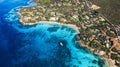 Italy summer holidyas . Sardegna island - stunning Emerald coast (costa smeralda) and scenic beaces