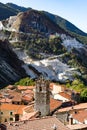 Italy. Tuscany. Carrara. The white marble quarries