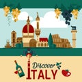 Italy Touristic Poster Royalty Free Stock Photo