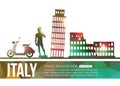 Italy travel background with place for text