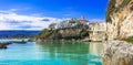 Italy travel. Beautiful coastal town Vieste in Puglia Royalty Free Stock Photo