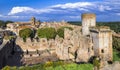 Italy travel and landmarks. Famous historic Etruscan city Nepi in Tuscia, Viterbo province. Royalty Free Stock Photo