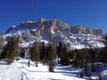 Italy, Trentino, Dolomites, view of the mountains at sunset