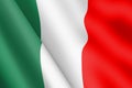 Italy tricolor waving flag illustration wind ripple