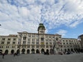 Italy, Trieste, June 2016, the main square and the town hall. Royalty Free Stock Photo
