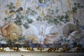 Italy Turin royal palace palazzo Madama fresco with exotic birds rds