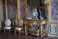 Italy Turin royal palace Stupinigi, beautiful interior with clock and mirror