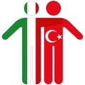 Italy - Turkey : friendship concept