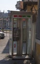 Italy, Tuscany, city of Florence. Telephone booths Royalty Free Stock Photo