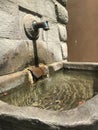 Italy, Tuscany, Cutigliano. Public watertap Royalty Free Stock Photo