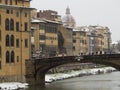 Italy, Tuscany, Florence under snow.