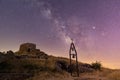 Italy Tuscany Grosseto, Mount Amiata Arcidosso, the milky way seen from the hermitage of Monte Labbro, David Lazzaretti Royalty Free Stock Photo