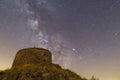 Italy Tuscany Grosseto, Mount Amiata Arcidosso, the milky way seen from the hermitage of Monte Labbro, David Lazzaretti Royalty Free Stock Photo