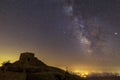 Italy Tuscany Grosseto, Mount Amiata Arcidosso, the milky way seen from the hermitage of Monte Labbro, David Lazzaretti Royalty Free Stock Photo