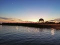 Italy Tuscany Livorno, the seafront on the Mascagni terrace at sunset Royalty Free Stock Photo