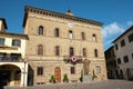 Italy, Tuscany, the province of Florence, Greve in Chianti, the town hall and statue, in Piazza Matteotti