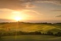 Italy. Tuscany. Rural landscape at dawn Royalty Free Stock Photo