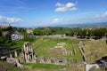 Italy, Tuscany, Volterra, April 2017, view of the Roman theater Royalty Free Stock Photo