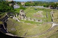 Italy, Tuscany, Volterra, April 2017, view of the Roman theater Royalty Free Stock Photo