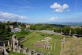 Italy, Tuscany, Volterra, April 2017, view of the Roman theater Royalty Free Stock Photo