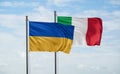 Italy and Ukraine flag