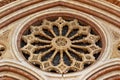 Italy, Umbria: Detail of the Rose window of Saint Francesco Basilica.