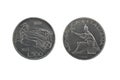 Italy union silver coins 2 Royalty Free Stock Photo