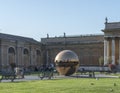 Italy.Vatican. The layout of the globe on the square Cones