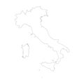 Italy vector country map outline