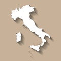 Italy vector country map silhouette