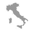 Italy vector country map silhouette