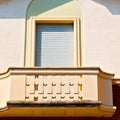 italy venetian blind in europe old architecture and Royalty Free Stock Photo