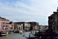 Italy, Venezia. View on the Grand Canal, bridge and palace.