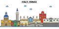 Italy, Venice. City skyline architecture . Editable Royalty Free Stock Photo