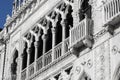 Italy- Venice- Close Up of Architectural Details Along the Grand Canal Royalty Free Stock Photo