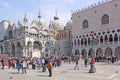 Italy. Venice. Doge's Palace and St Mark's Basilica Royalty Free Stock Photo